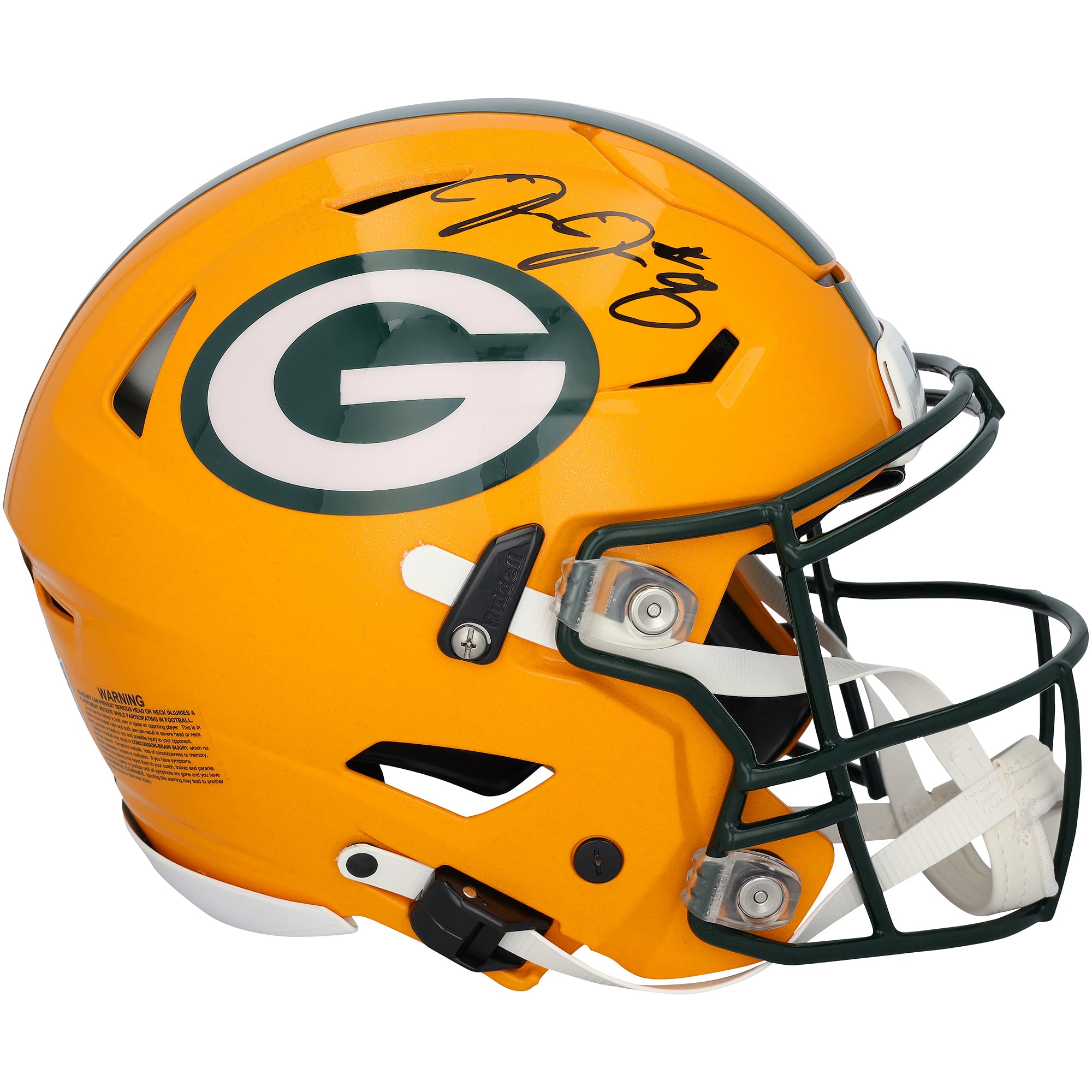 Casque Riddell Speed ​​Flex Authentic autographié par Josh Jacobs des Green Bay Packers