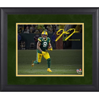 Josh Jacobs Green Bay Packers Facsimile Signature Fanatics Authentic Framed 11" x 14" Spotlight Photograph