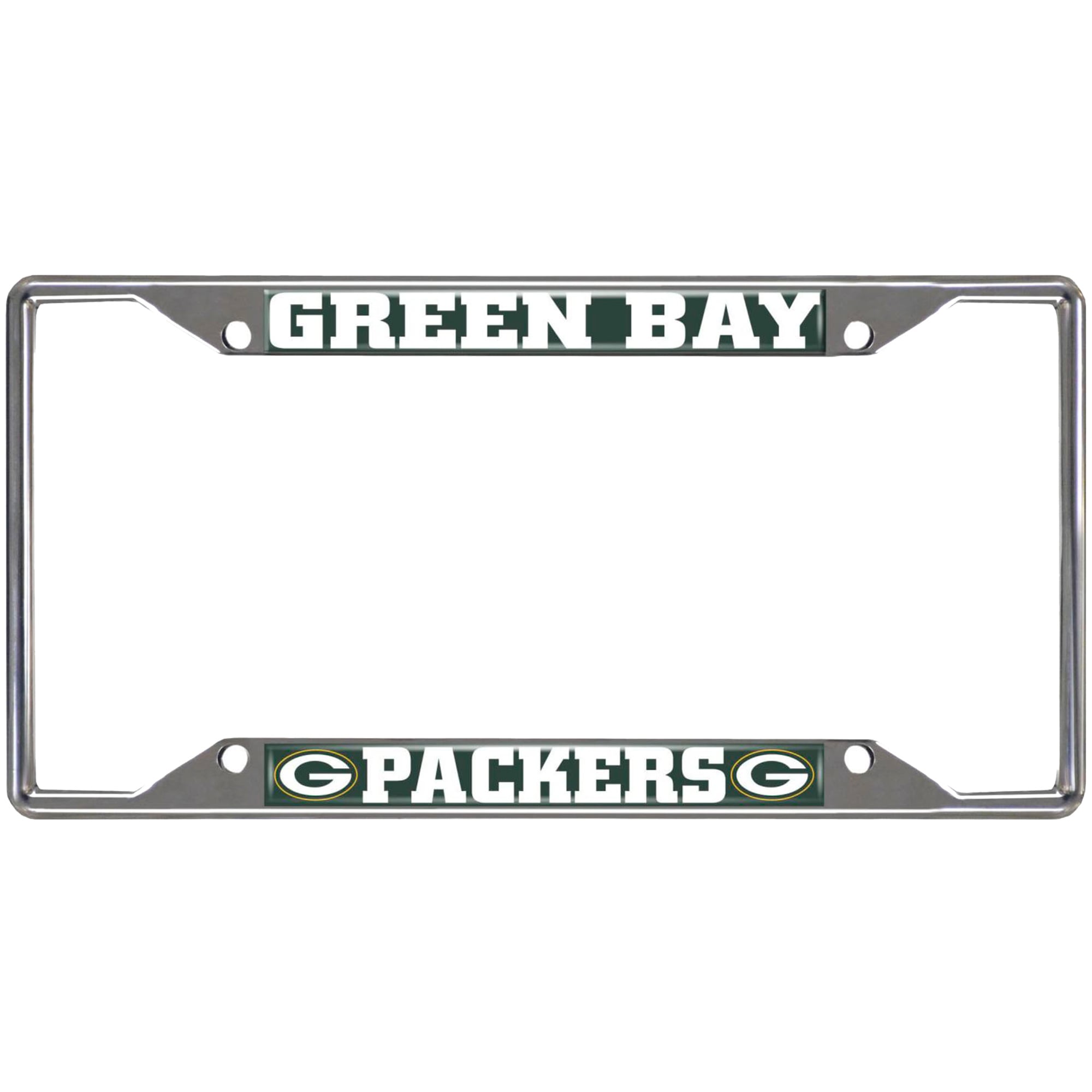 Logo Brands Green Bay Packers Chrome License Plate Frame