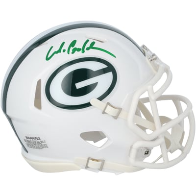Matthew Golden Green Bay Packers Autographed Fanatics Authentic Riddell 2024 Alternate Speed Mini Helmet  