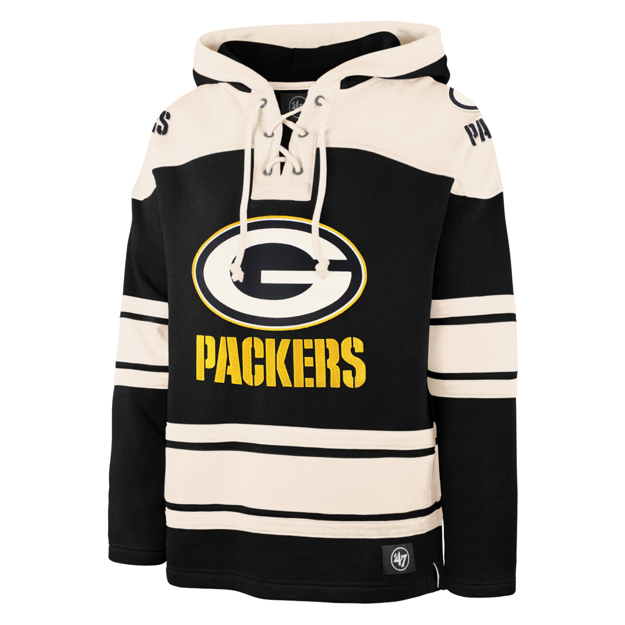 Sweat à capuche Superior Lacer noir Green Bay Packers '47 pour homme