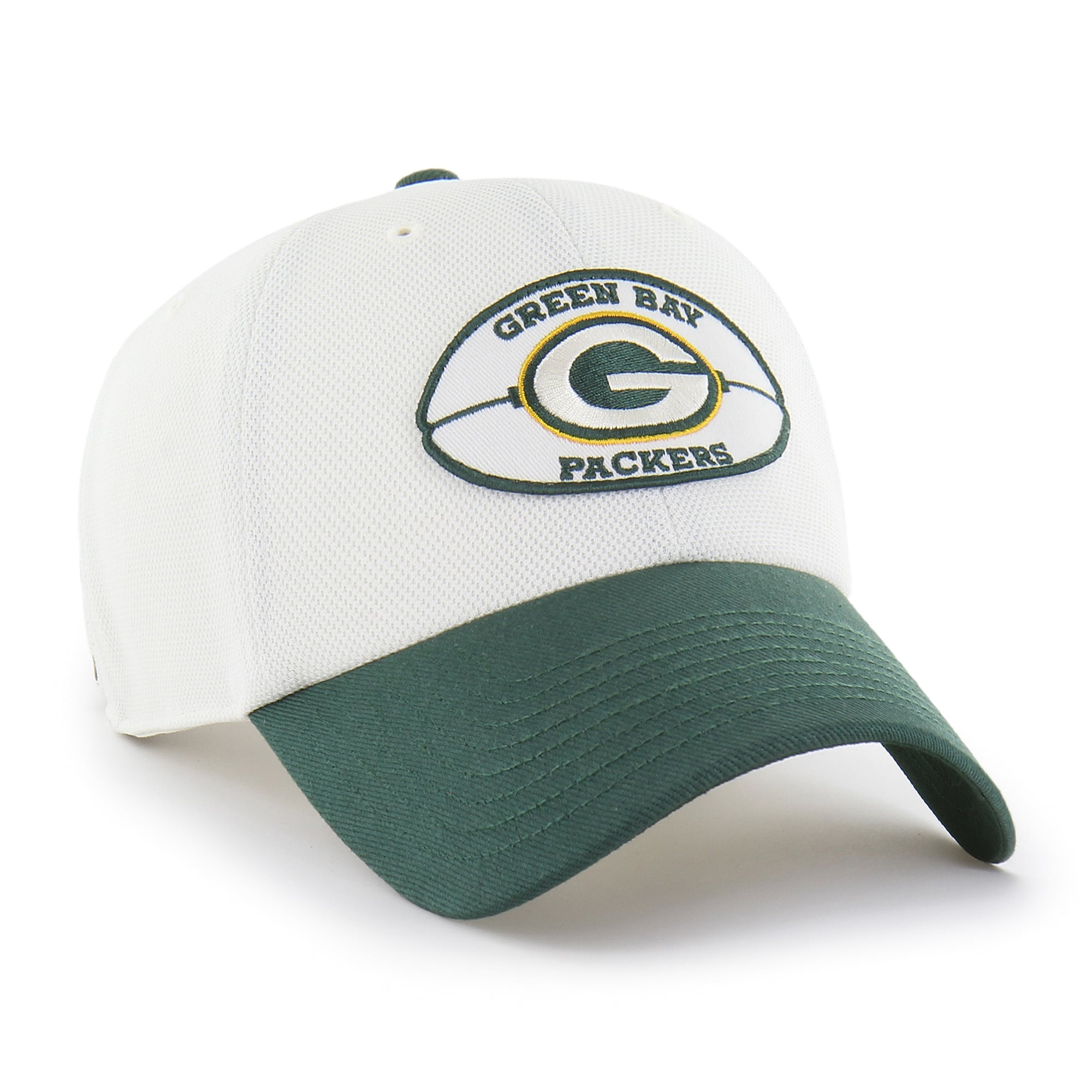 Men's '47 Cream/Green Green Bay Packers Pique Patch Clean Up Adjustable Hat