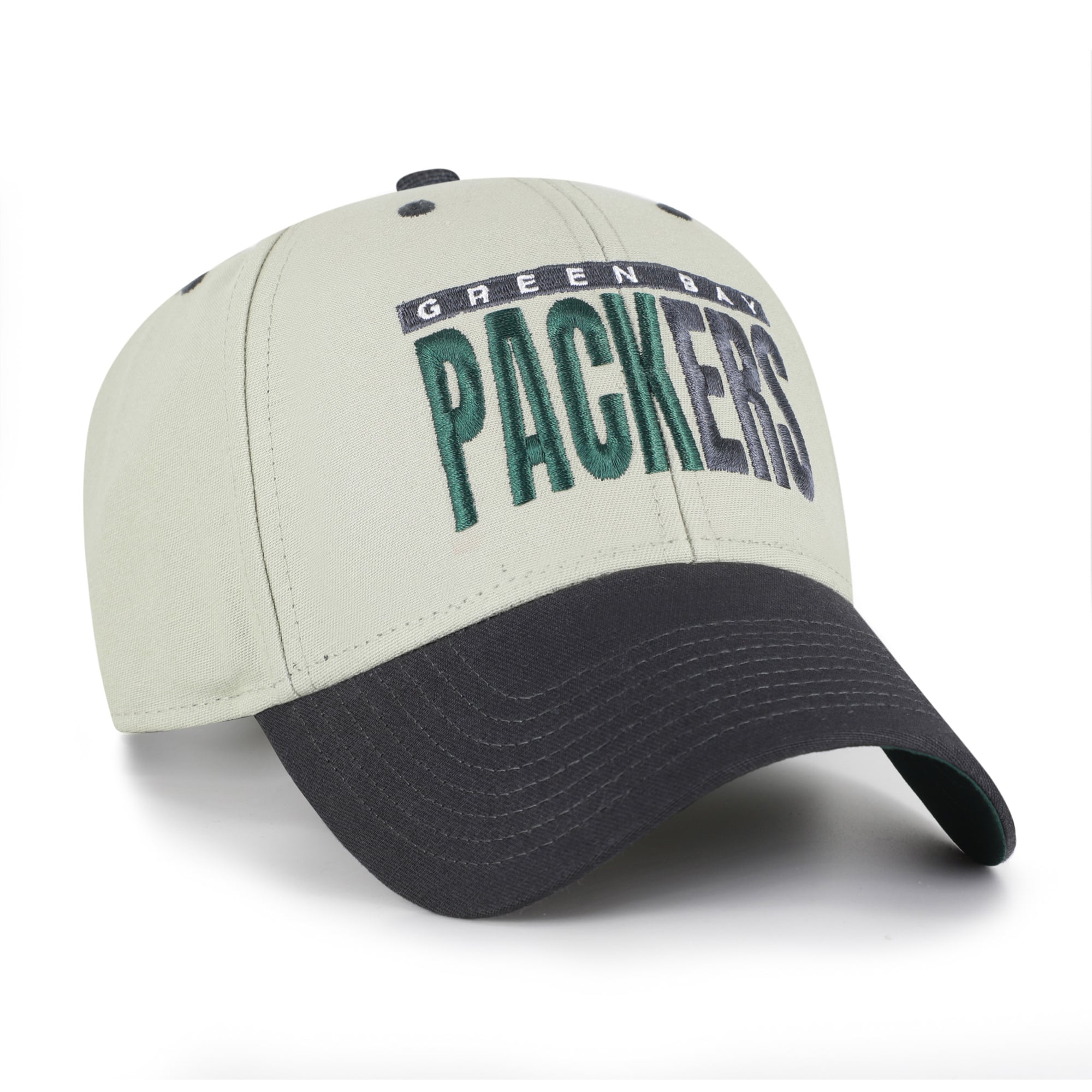 Casquette ajustable Green Bay Packers MVP, gris/noir, numéro 47