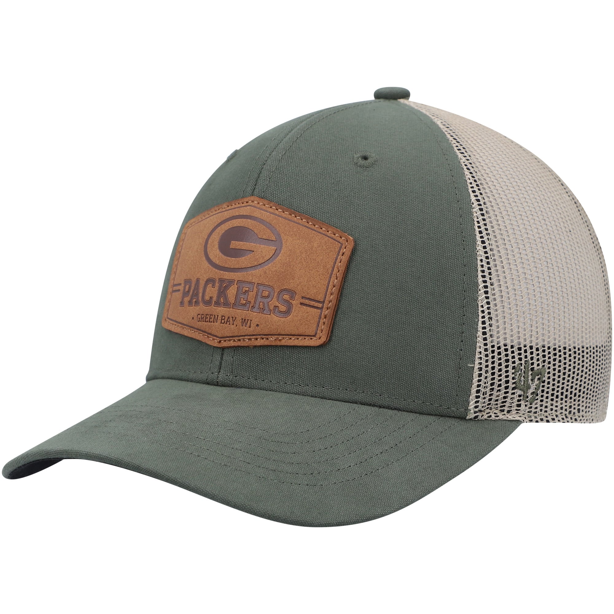 Men's '47 Green/Natural Green Bay Packers Rawhide Trucker