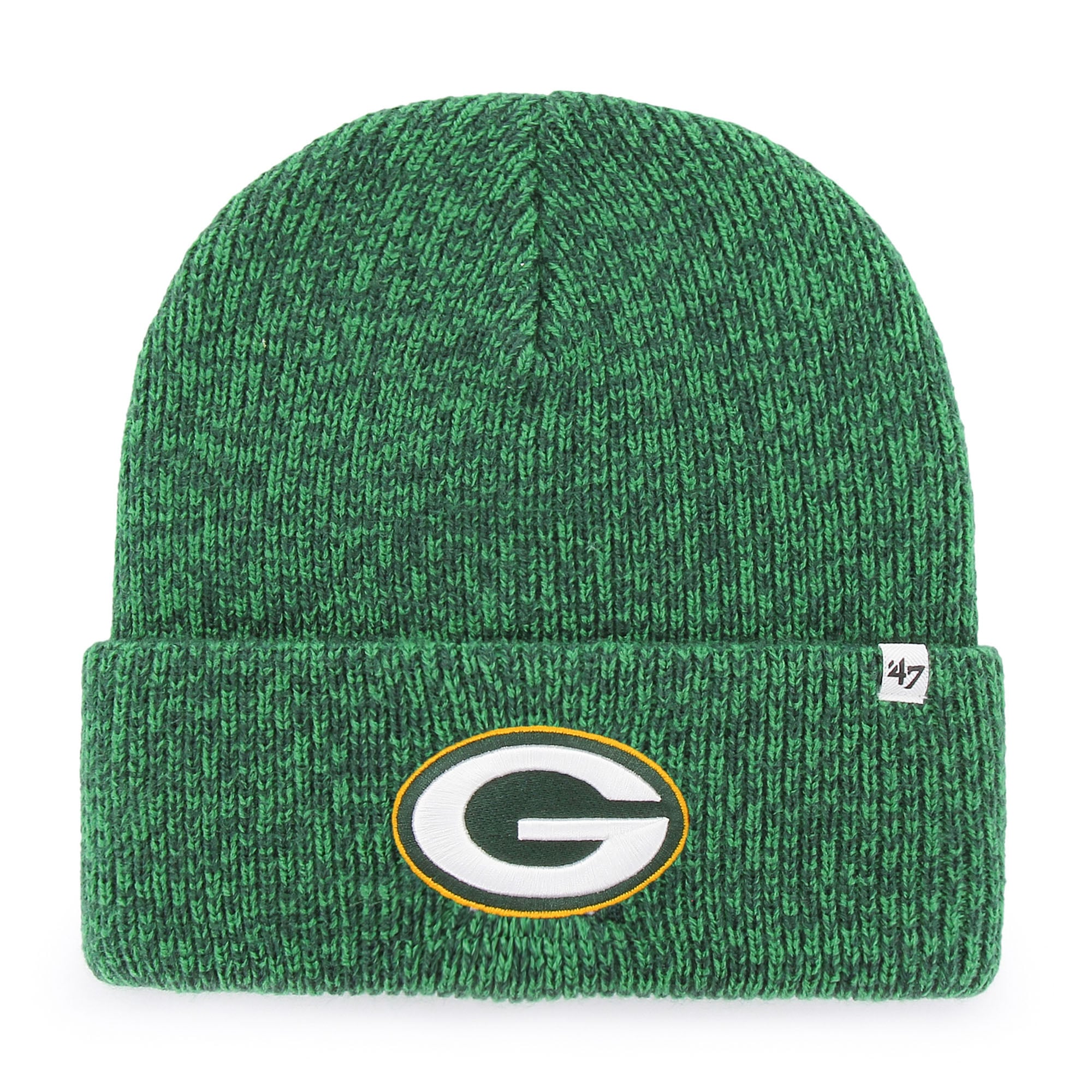 Bonnet tricoté à revers « Heather Green » des Packers de Green Bay, Brain Freeze, pour homme, modèle 47