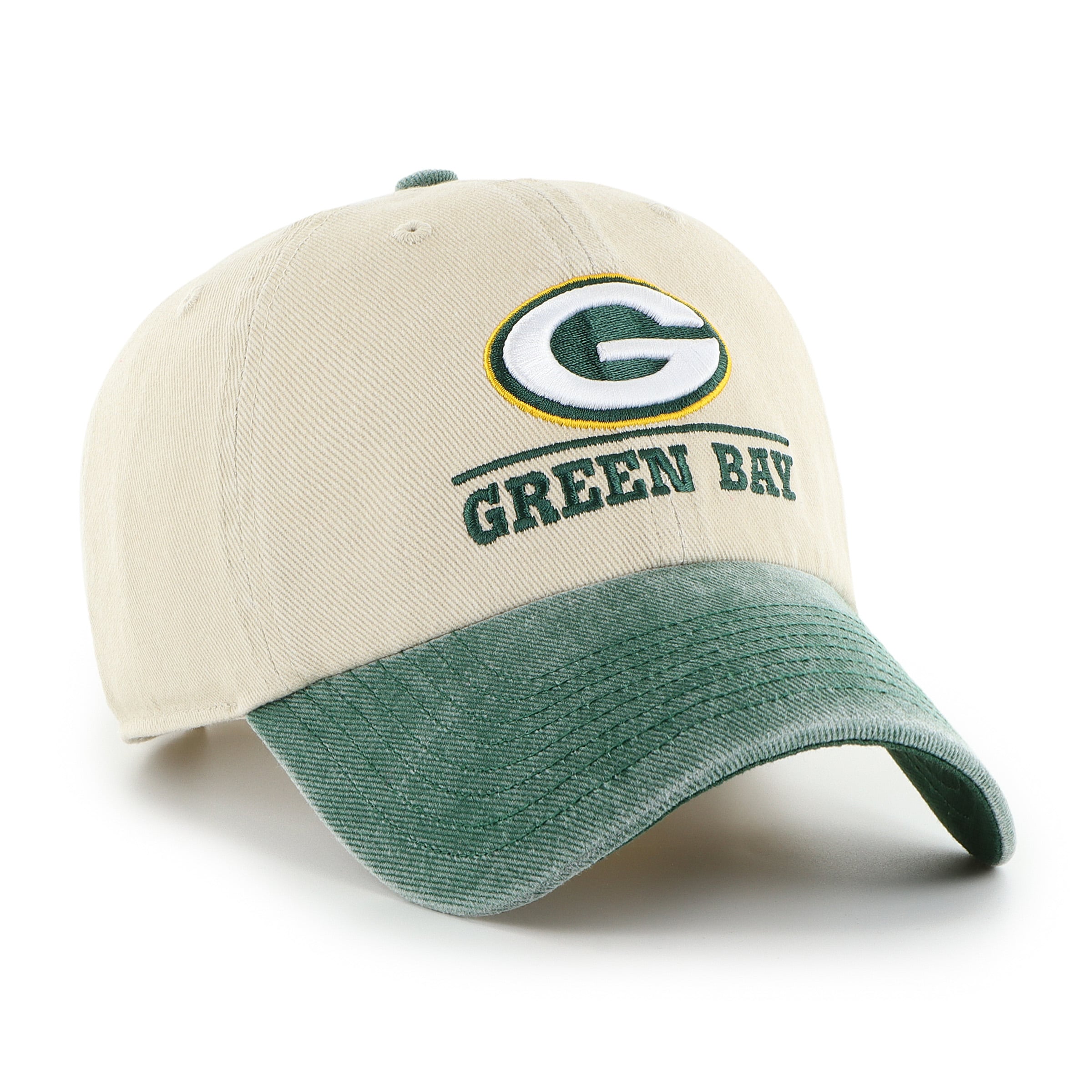 Casquette ajustable pour homme « 47 Natural Green Bay Packers Logo Line Clean Up »