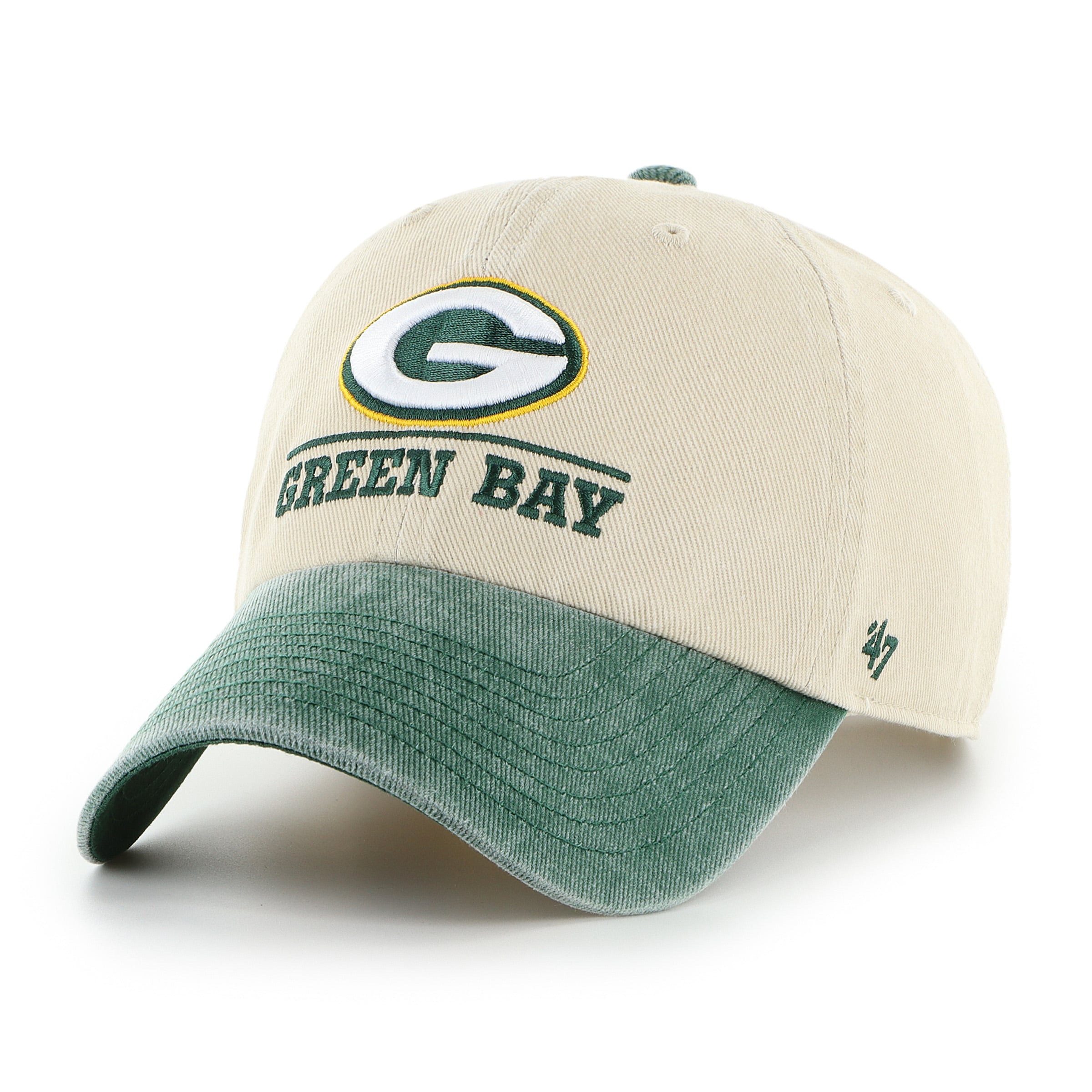 Casquette ajustable pour homme « 47 Natural Green Bay Packers Logo Line Clean Up »
