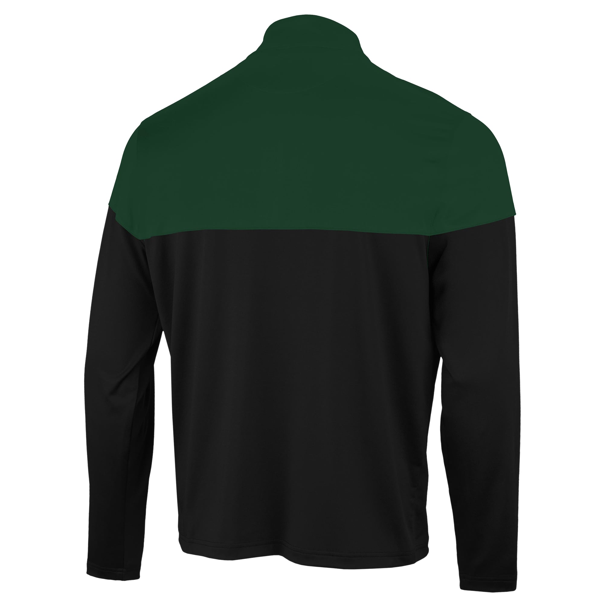 Pull à col zippé Antigua noir et vert Green Bay Packers pour homme