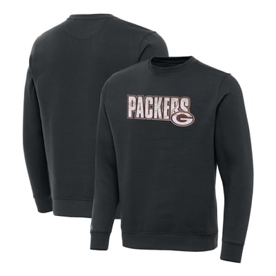 Green Bay Packers Antigua Woodland Camo Victory Sweatshirt - Charcoal