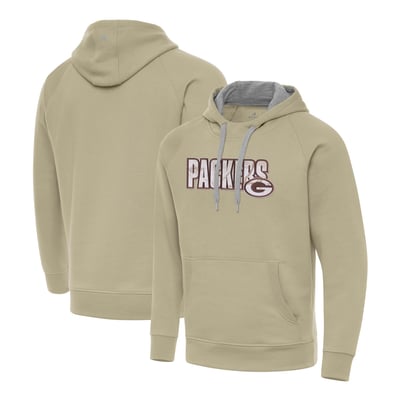 Green Bay Packers Antigua Woodland Camo Victory Hoodie - Khaki