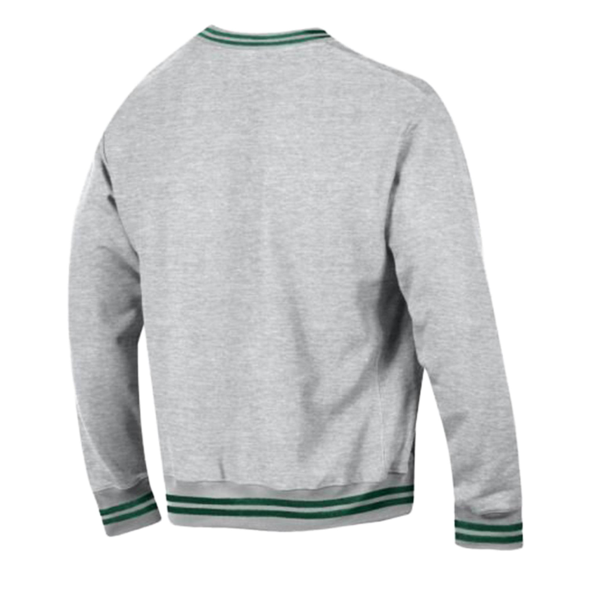 Men's Champion Heather Gray/Green Green Bay Packers Reverse Weave Yarn Dye Sweatshirt