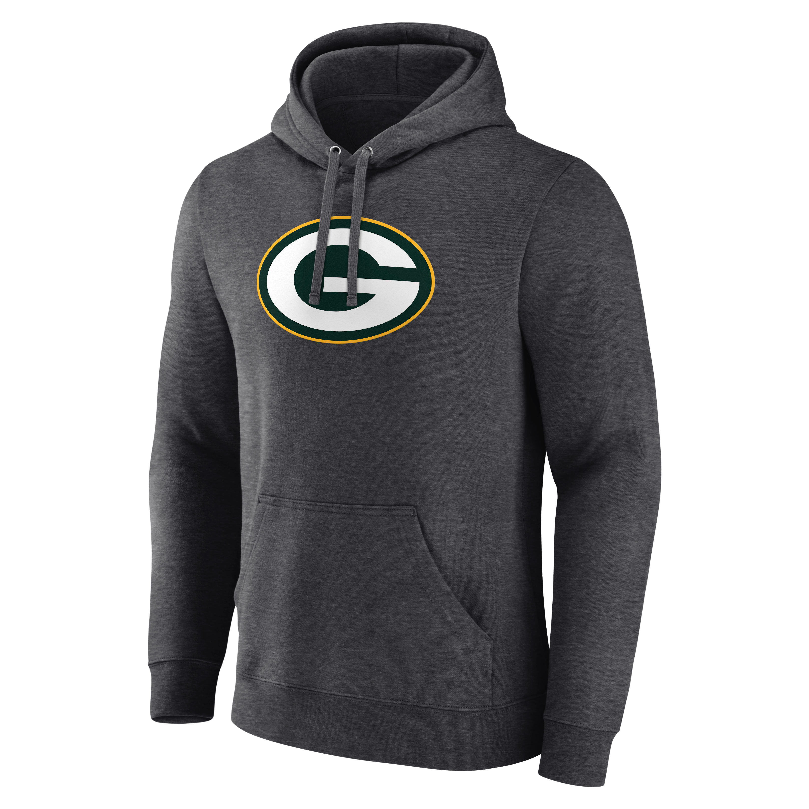 Men's Charcoal Green Bay Packers Primary Logo Hoodie