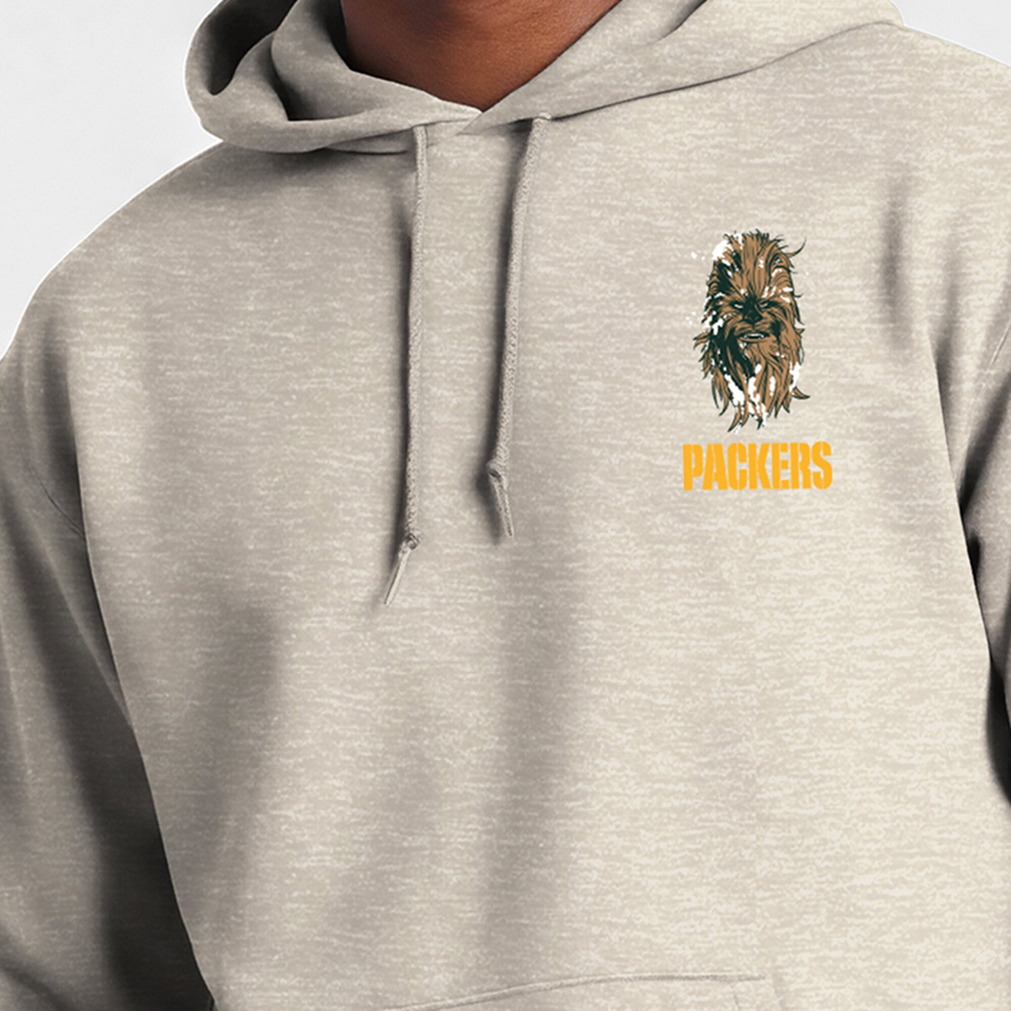 Sweat à capuche Powerblend Fullback pour homme Disney x Champion couleur avoine Green Bay Packers