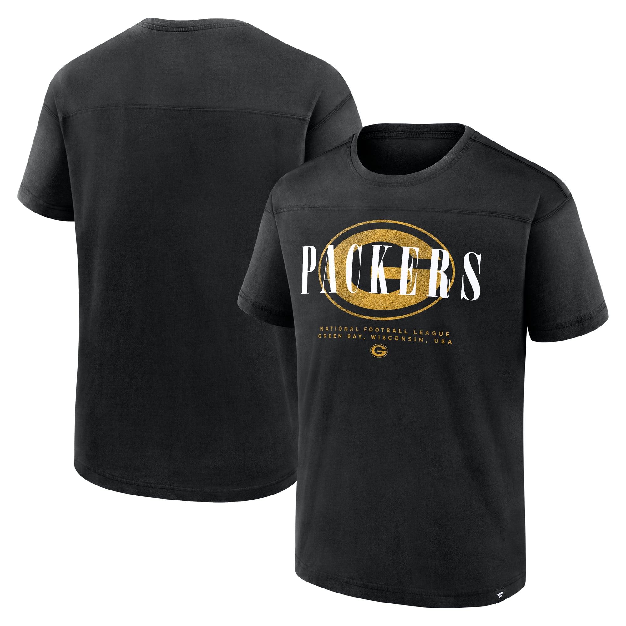 Men's Fanatics Black Green Bay Packers Endzone Dance Relaxed Fashion Top
