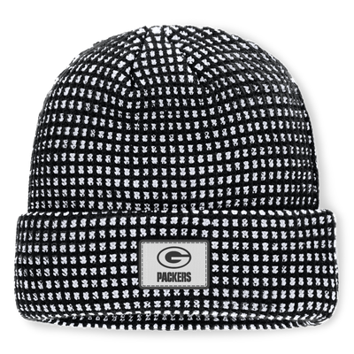 Green Bay Packers Fanatics Scheme Cuffed Knit Hat - Black/White
