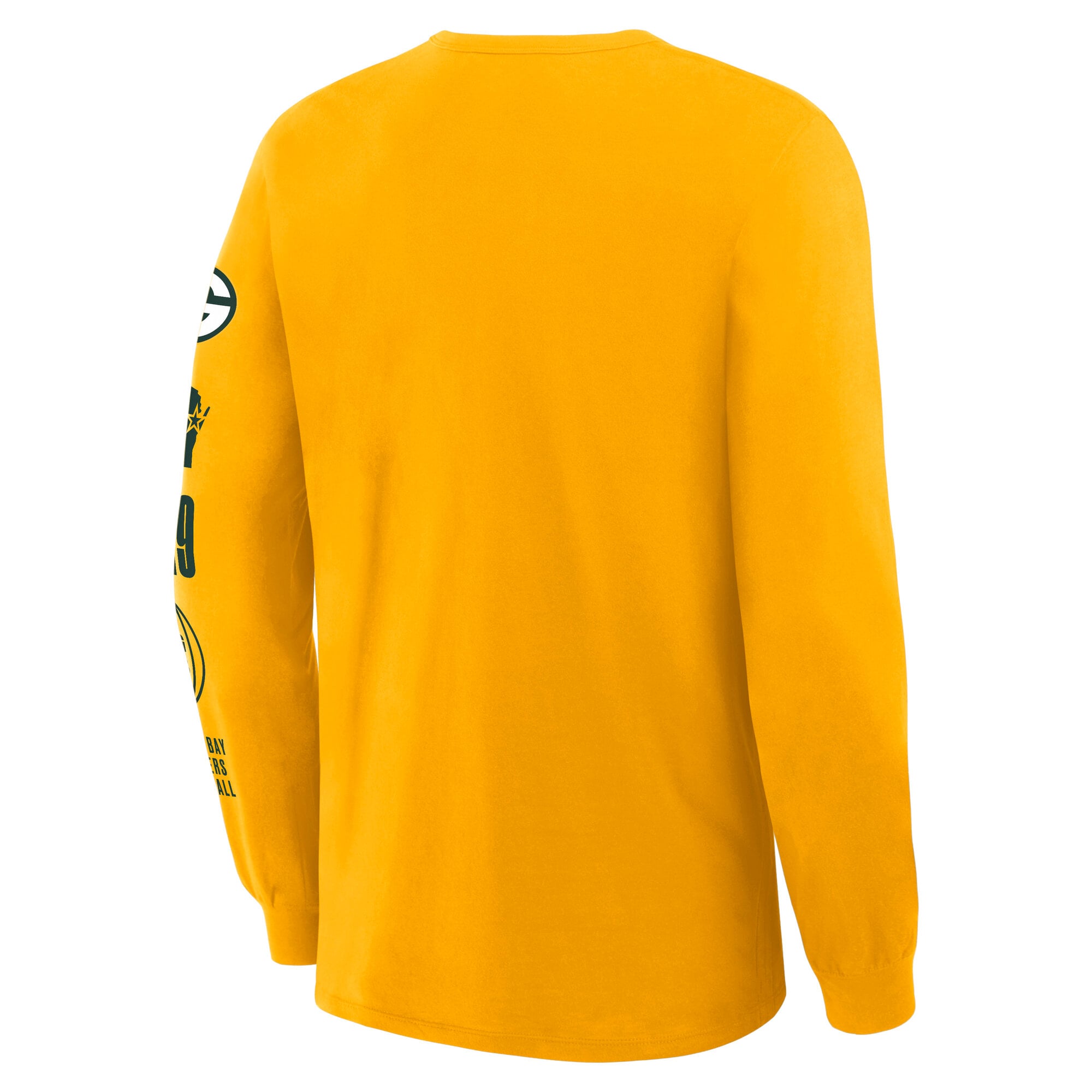T-shirt à manches longues Fanatics Gold Green Bay Packers Checkdown Pass pour homme