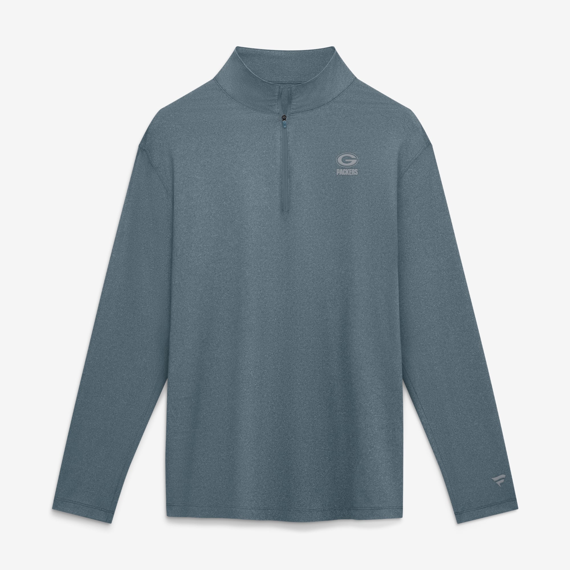 Pull à col zippé Green Bay Packers gris pour homme de Fanatics