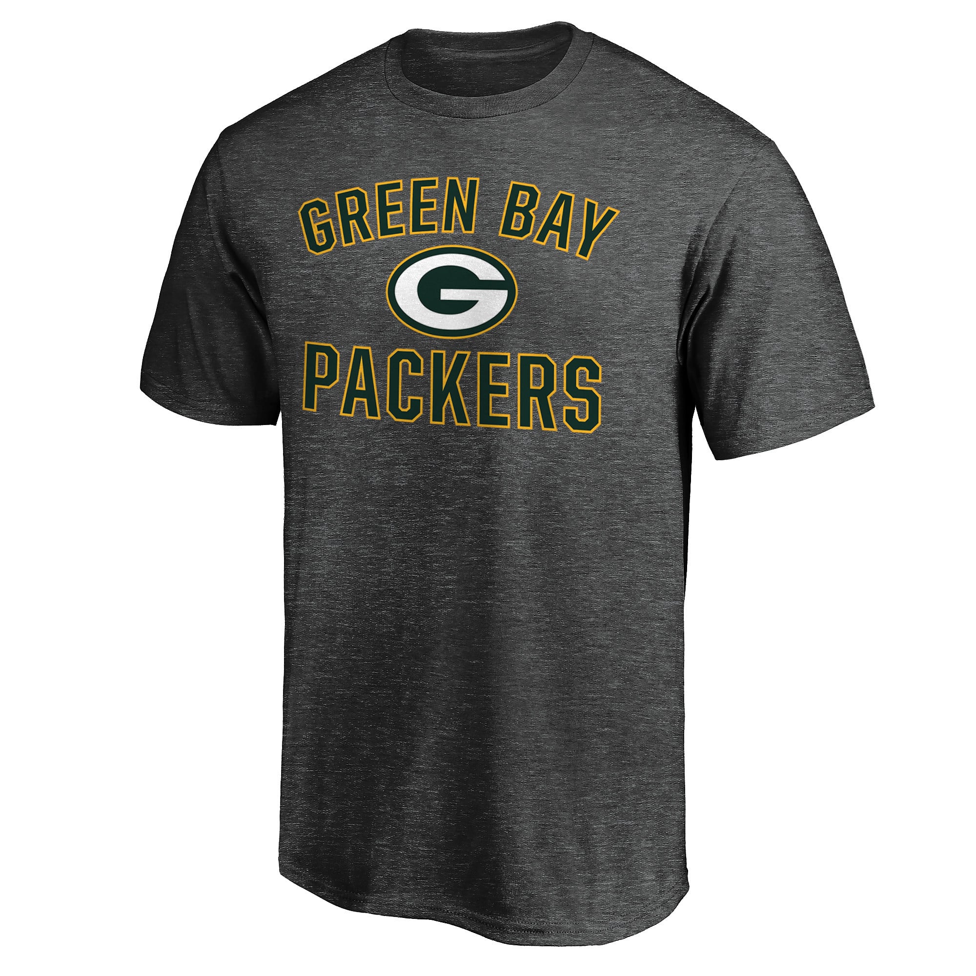 Men's Fanatics Heathered Charcoal Green Bay Packers Logo Big & Tall Victory Arch T-Shirt