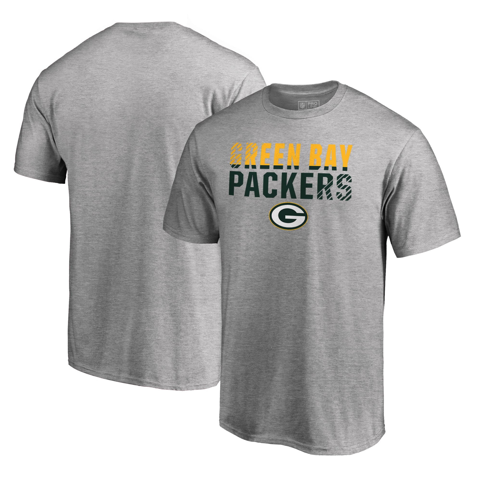 Men's Heathered Gray Green Bay Packers Iconic Collection Fade Out