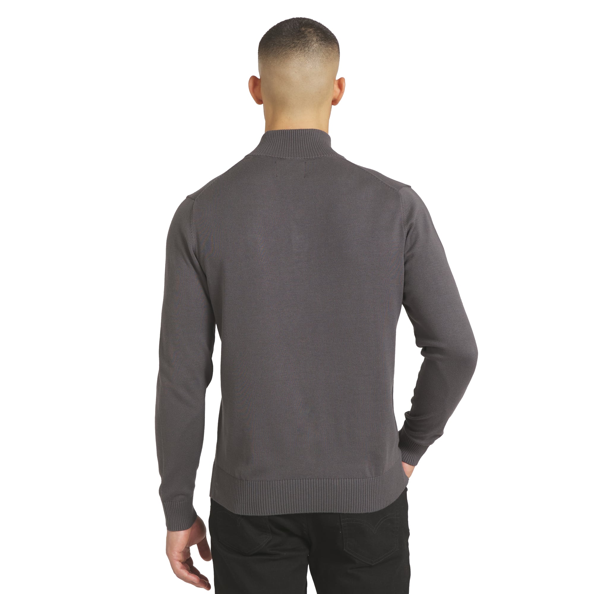 Pull à boutons-pression quart de pouce J. Palmer gris anthracite Green Bay Packers pour homme