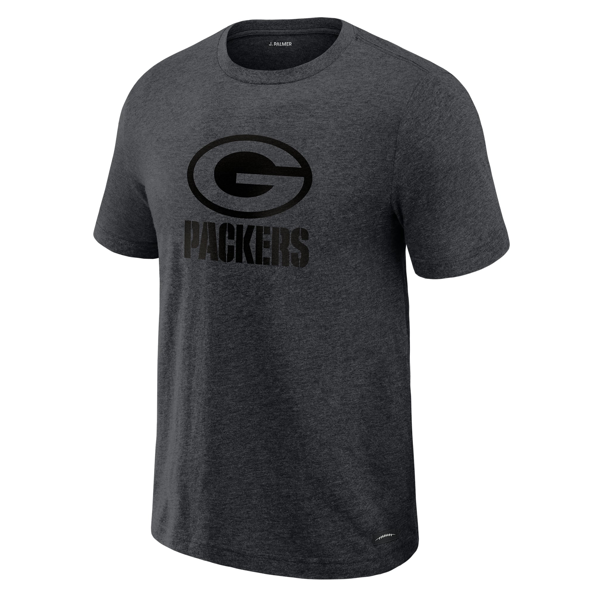 T-shirt tri-blend graphite J. Palmer pour homme, joueur des Packers de Green Bay