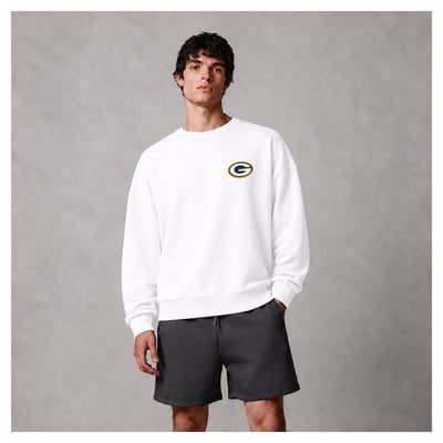 Green Bay Packers Levelwear Luxe Zone Logo Sweatshirt - White