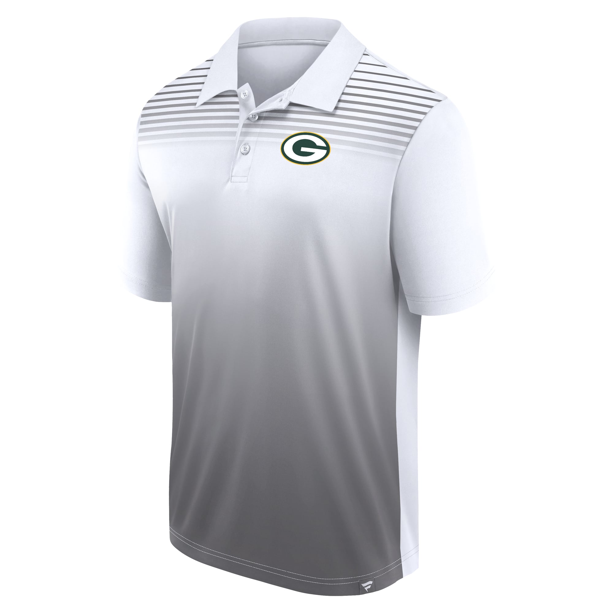 Men's Logo Athletic White Green Bay Packers Sandlot Game Polo