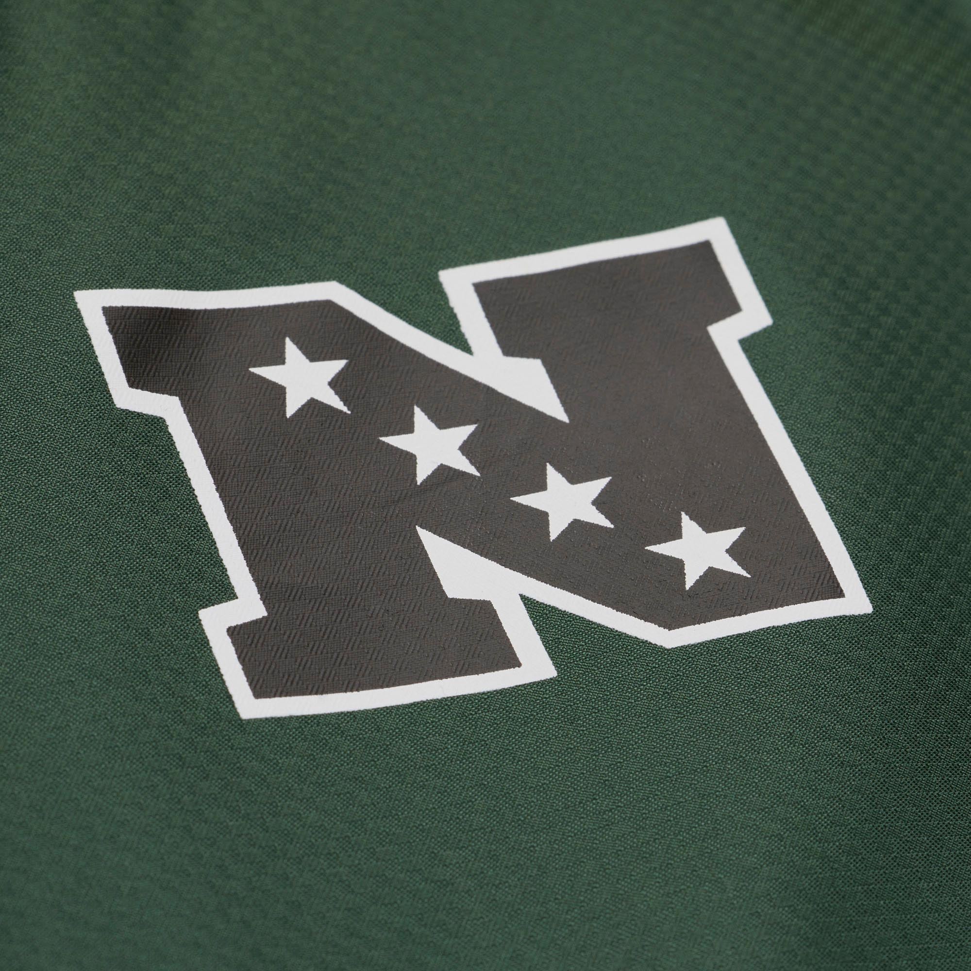 Coupe-vent Mitchell & Ness pour homme, or et vert, motif à carreaux triples des Green Bay Packers, fermeture éclair au quart
