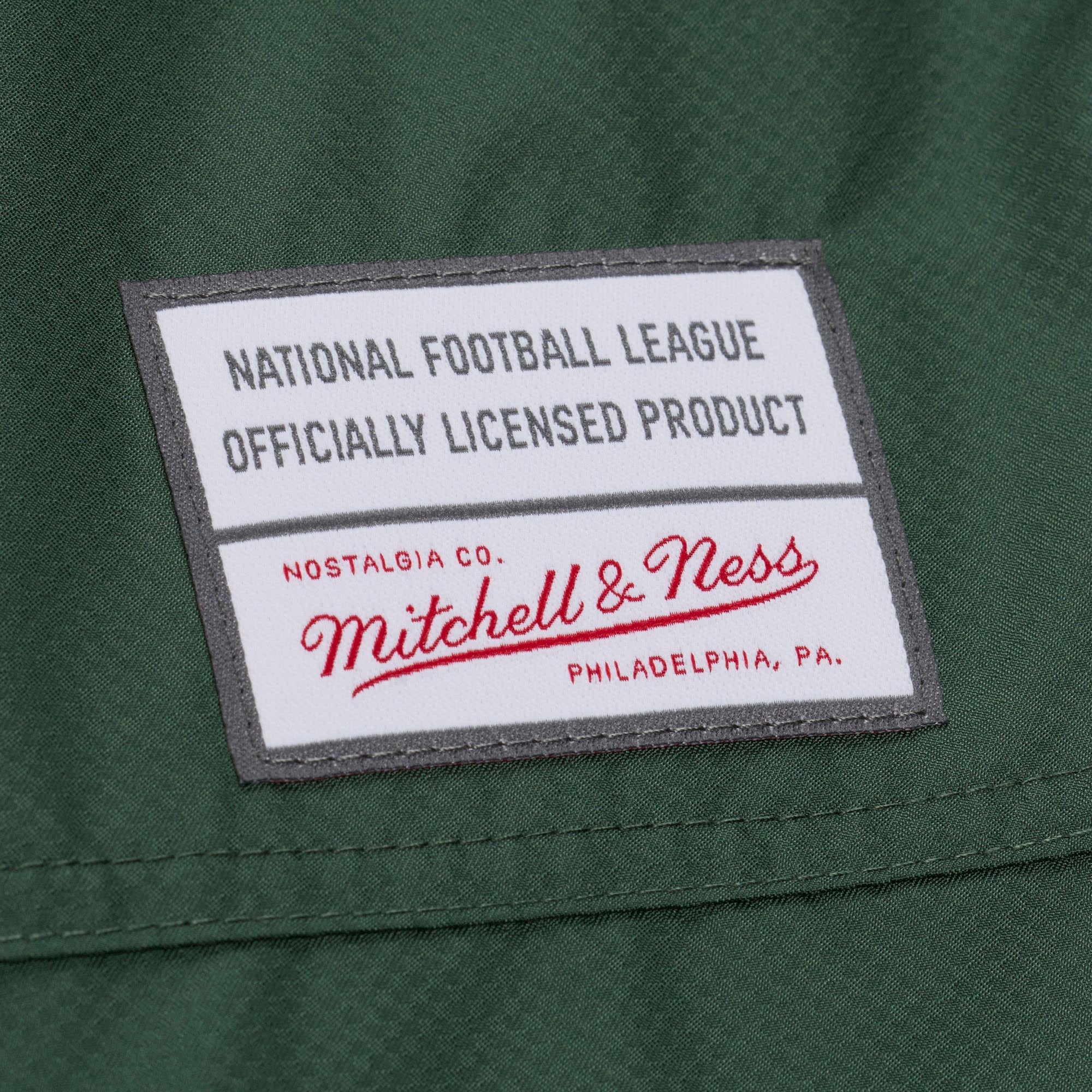 Coupe-vent Mitchell & Ness pour homme, or et vert, motif à carreaux triples des Green Bay Packers, fermeture éclair au quart