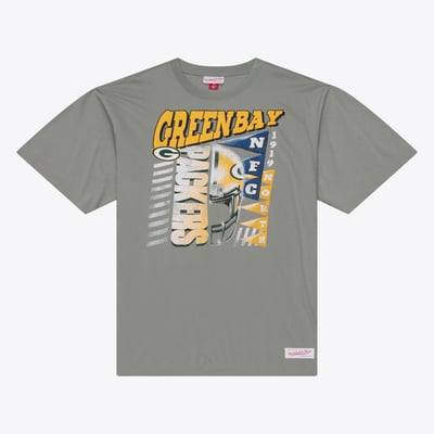 Green Bay Packers Mitchell & Ness Core Essentials Street Graphic Short Sleeve T-Shirt - Gray
