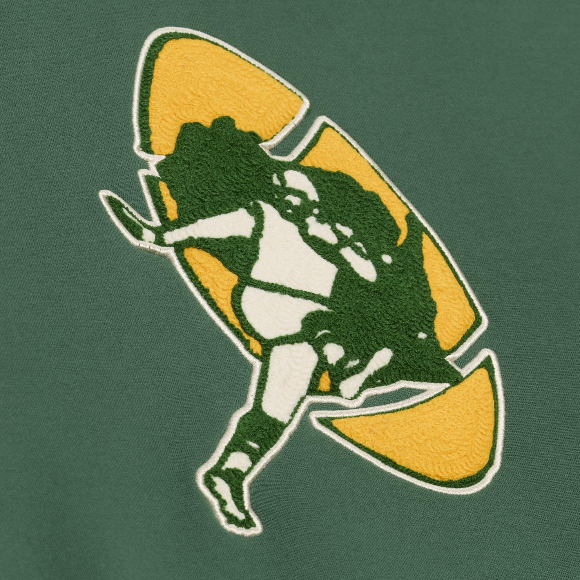 Sweat à capuche en polaire épaisse Mitchell & Ness Green Bay Packers pour homme