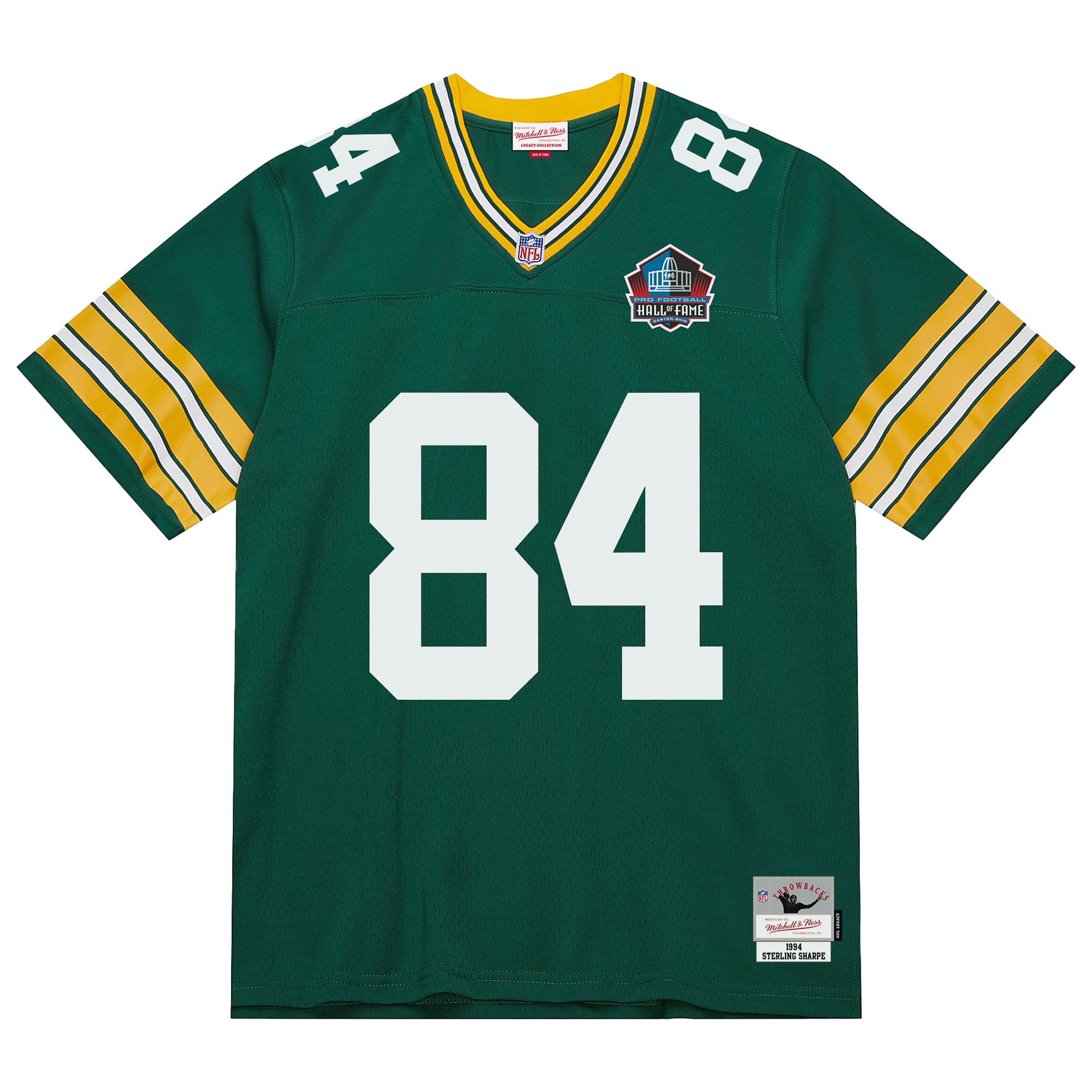 Men's Mitchell & Ness Sterling Sharpe Green Bay Packers 1994 Legacy Replica Jersey