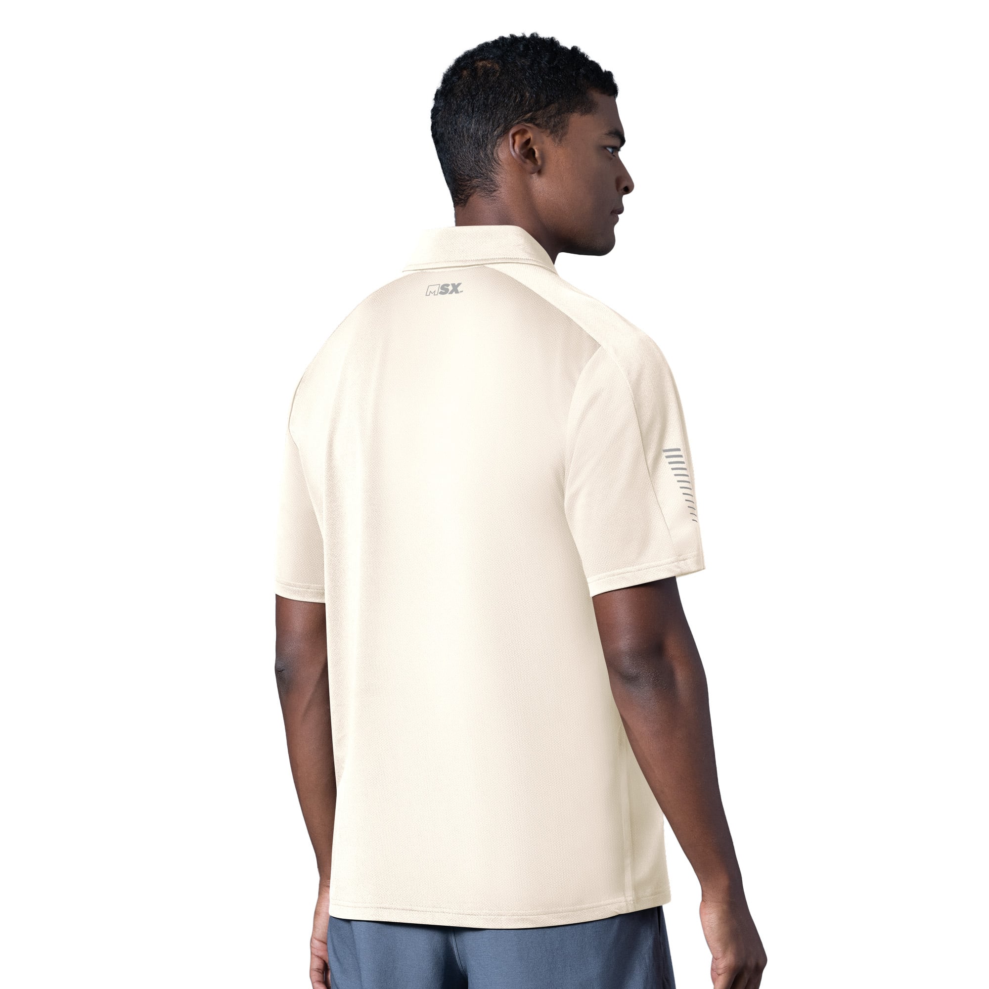 Men's MSX by Michael Strahan Cream Green Bay Packers Tournament Polo