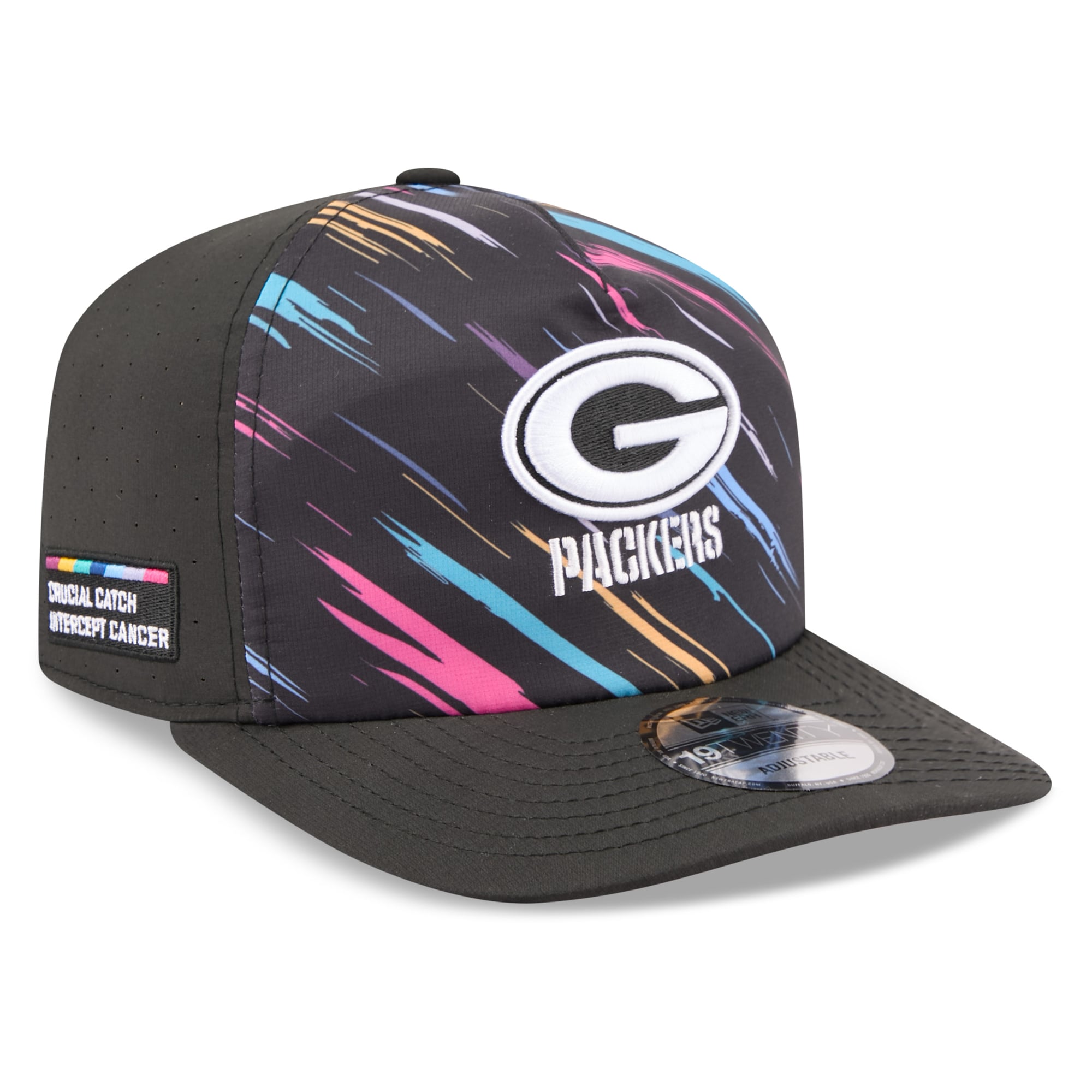 Men's New Era Black Green Bay Packers 2026 NFL Crucial Catch 19TWENTY Adjustable Hat