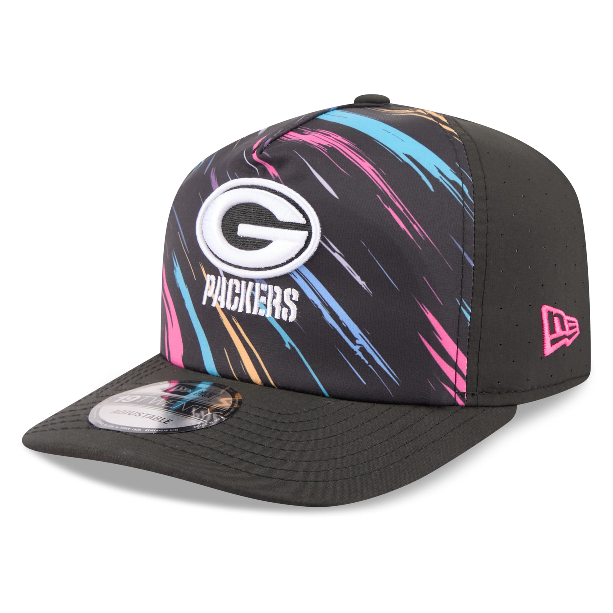 Men's New Era Black Green Bay Packers 2026 NFL Crucial Catch 19TWENTY Adjustable Hat