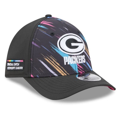 Green Bay Packers New Era 2026 NFL Crucial Catch 39THIRTY M-Crown Stretch Hat - Black