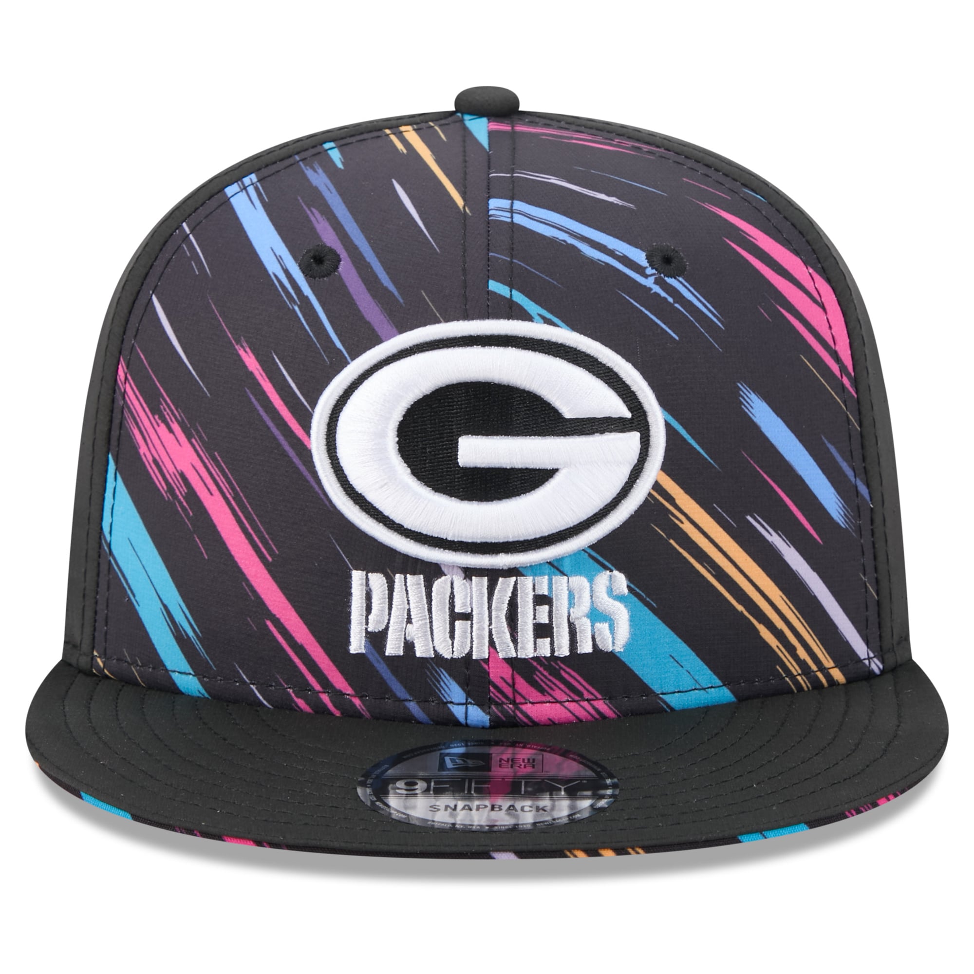 Casquette snapback New Era noire Green Bay Packers 2026 NFL Crucial Catch 9FIFTY pour homme
