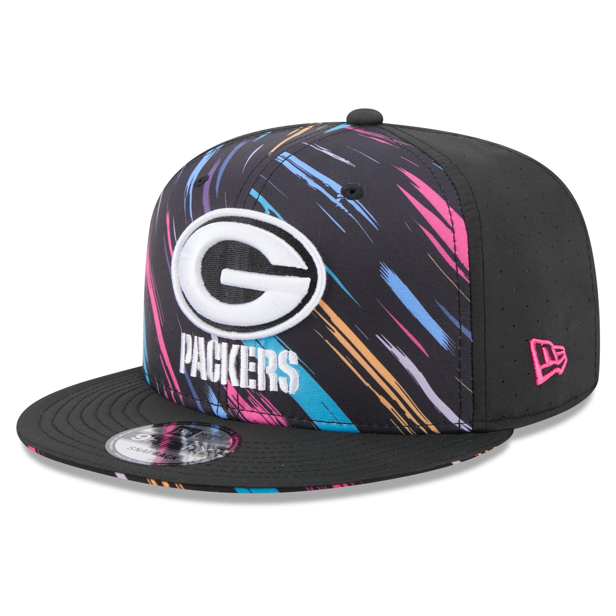 Casquette snapback New Era noire Green Bay Packers 2026 NFL Crucial Catch 9FIFTY pour homme