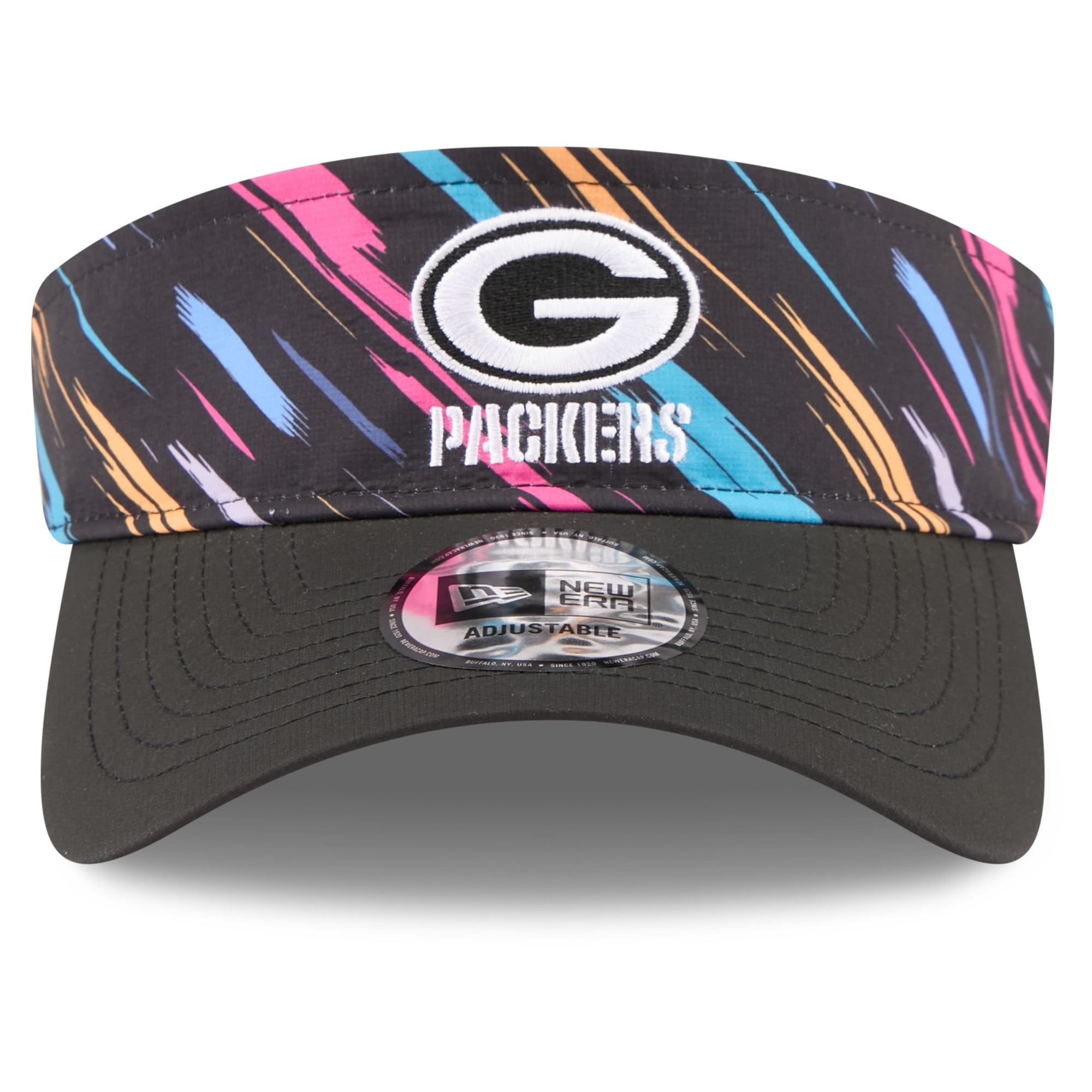 Men's New Era Black Green Bay Packers 2026 NFL Crucial Catch Adjustable Visor