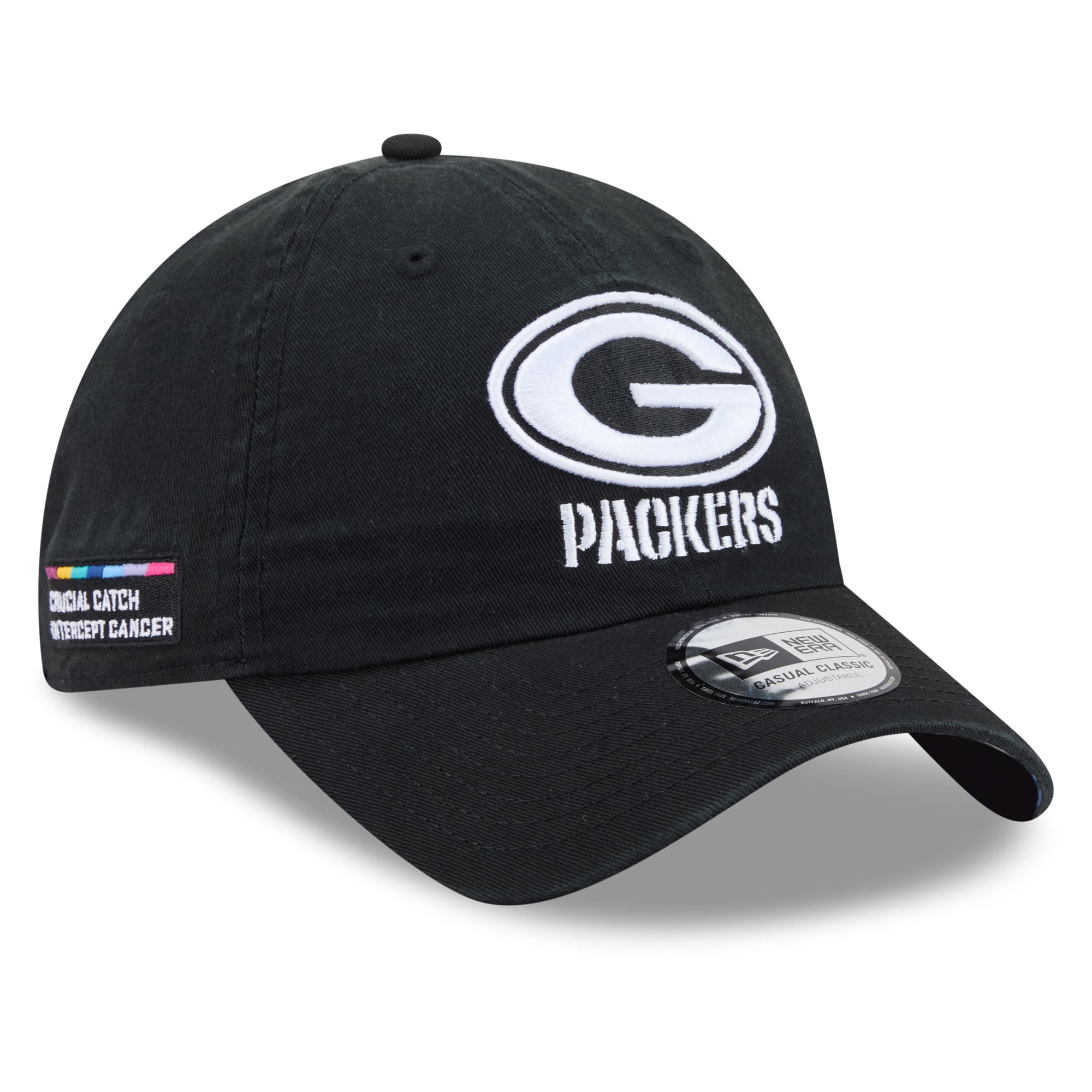 Men's New Era Black Green Bay Packers 2026 NFL Crucial Catch Casual Classic Adjustable Hat