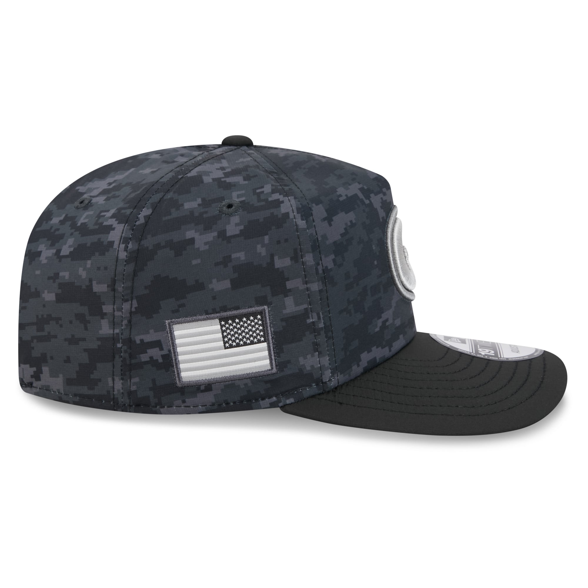 Casquette ajustable New Era Green Bay Packers 2026 Salute To Service 19TWENTY noire pour homme