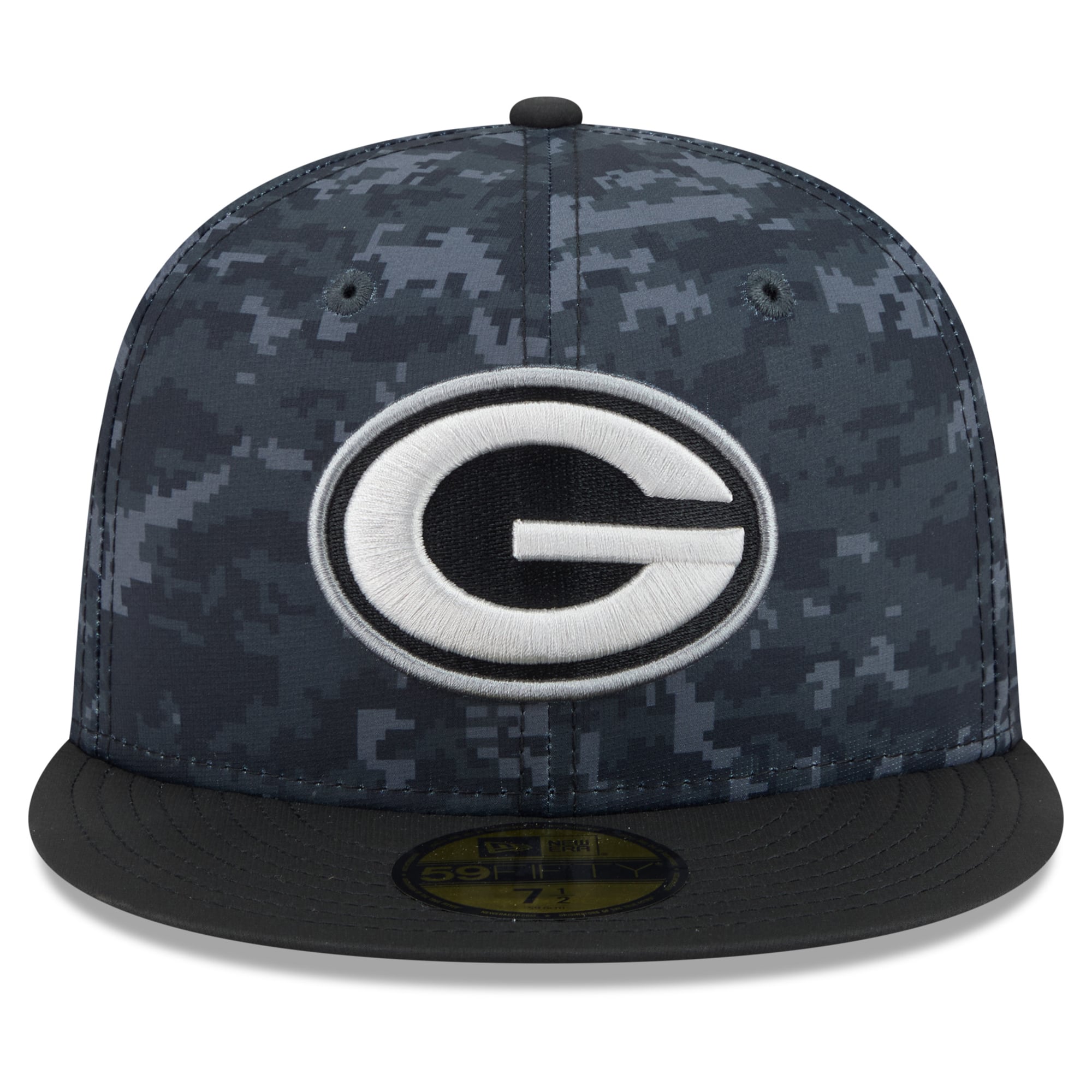 Casquette ajustée New Era Green Bay Packers 2026 Salute To Service 59FIFTY noire pour homme