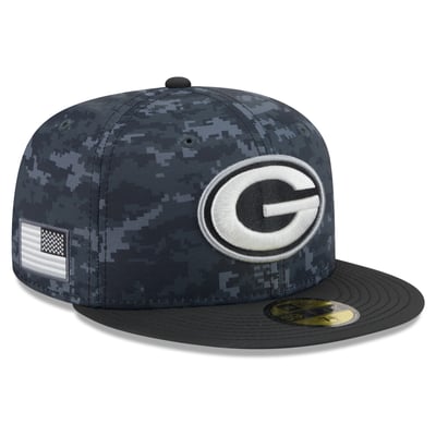 Green Bay Packers New Era 2026 Salute To Service 59FIFTY Fitted Hat - Black