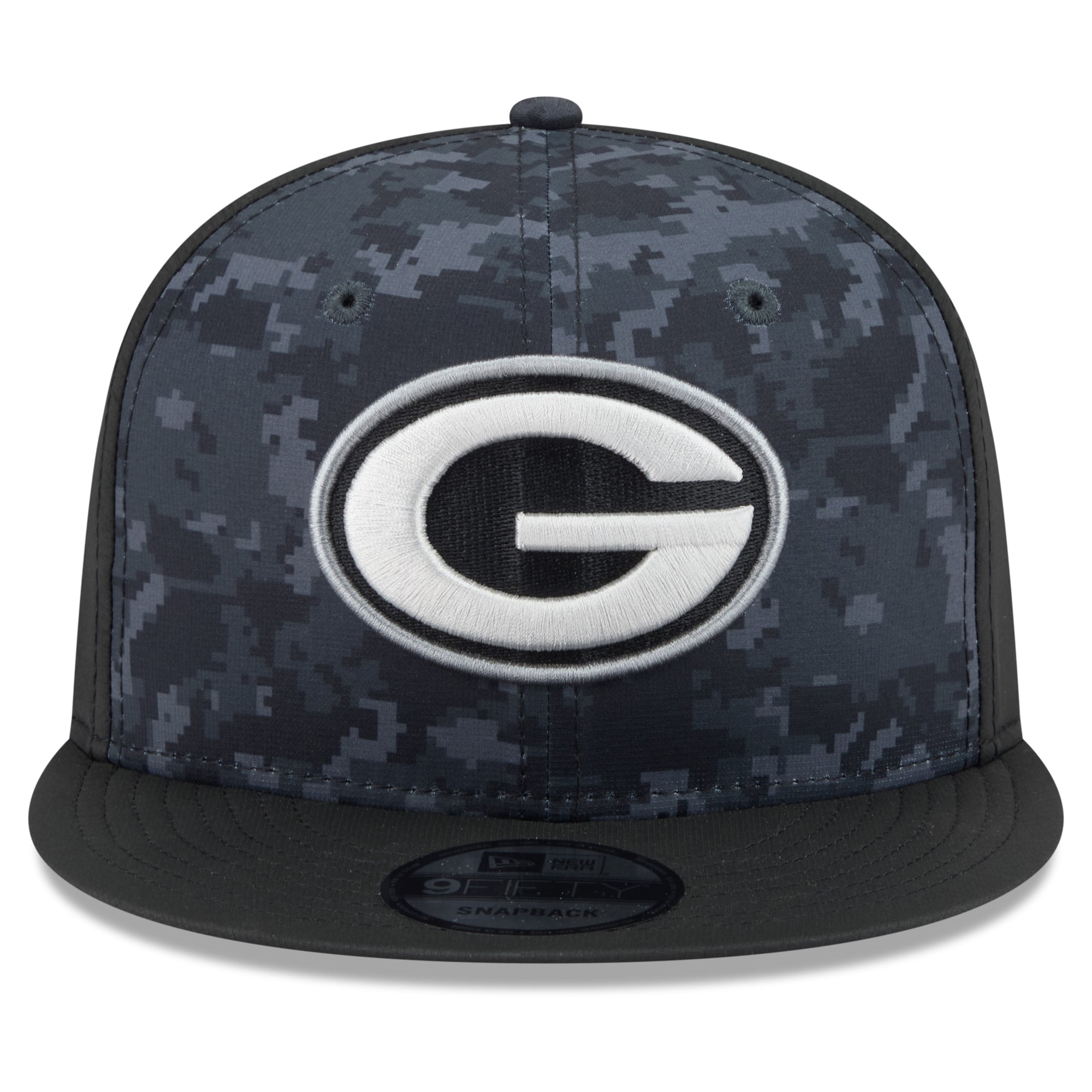 Casquette snapback New Era noire Green Bay Packers 2026 Salute To Service 9FIFTY pour homme