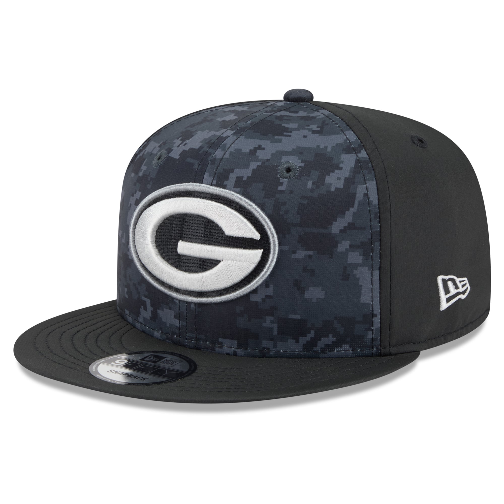 Casquette snapback New Era noire Green Bay Packers 2026 Salute To Service 9FIFTY pour homme