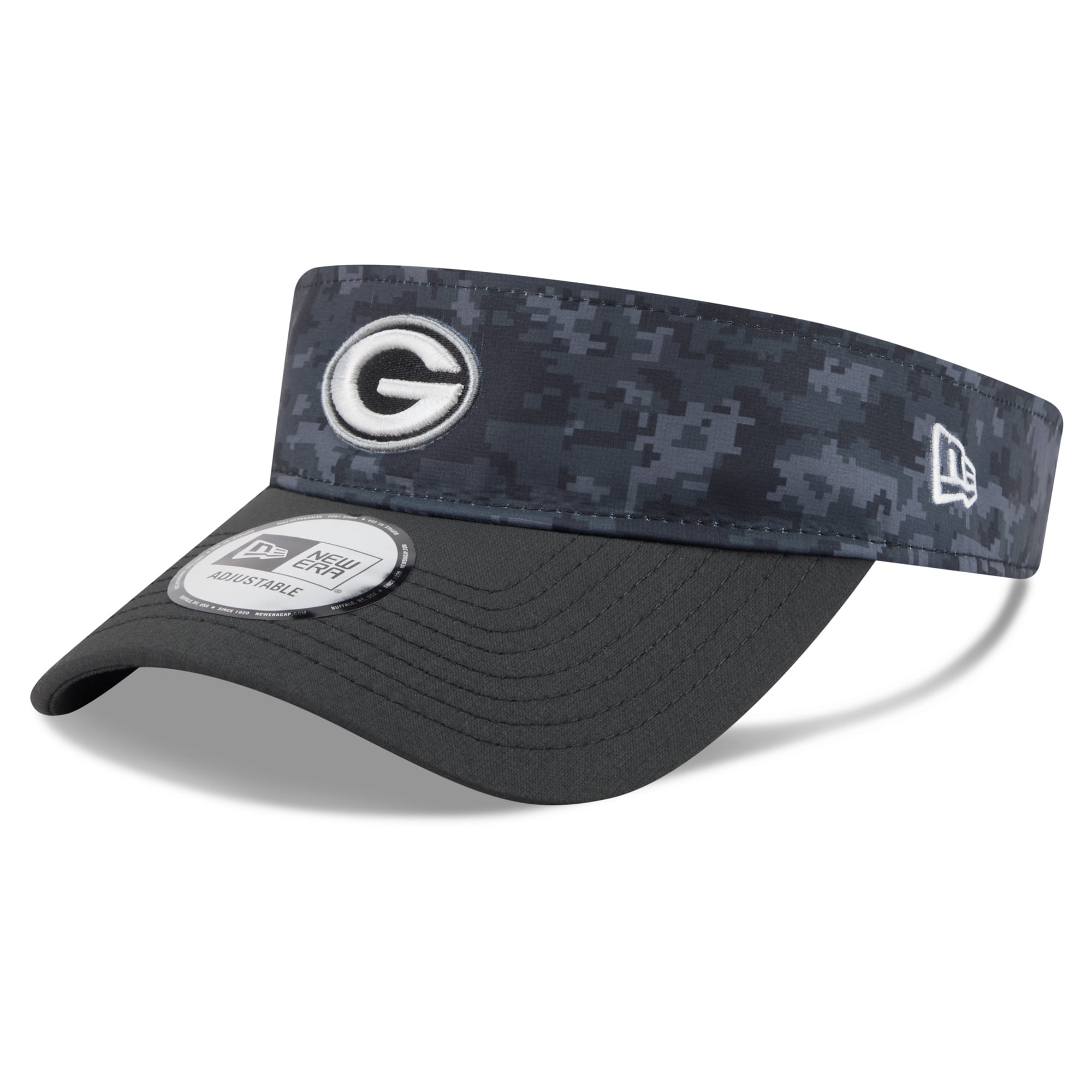 Casquette New Era noire pour homme Green Bay Packers 2026 Salute To Service, visière ajustable