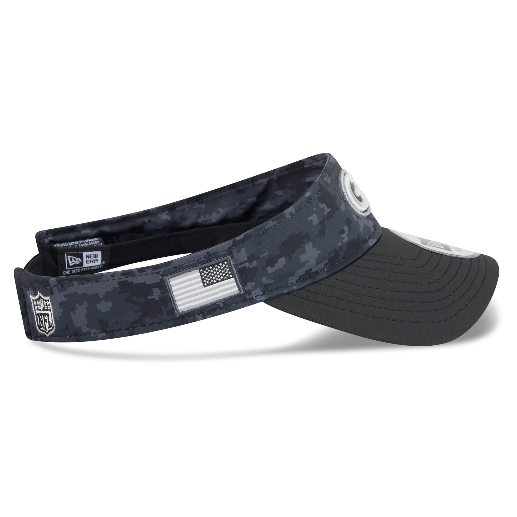 Casquette New Era noire pour homme Green Bay Packers 2026 Salute To Service, visière ajustable
