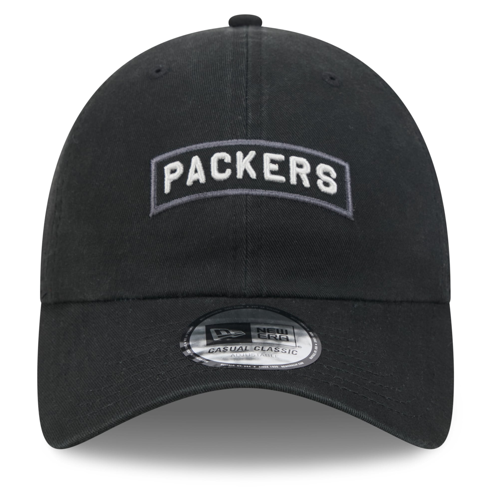 Casquette New Era noire pour homme Green Bay Packers 2026 Salute To Service, style classique décontracté et ajustable