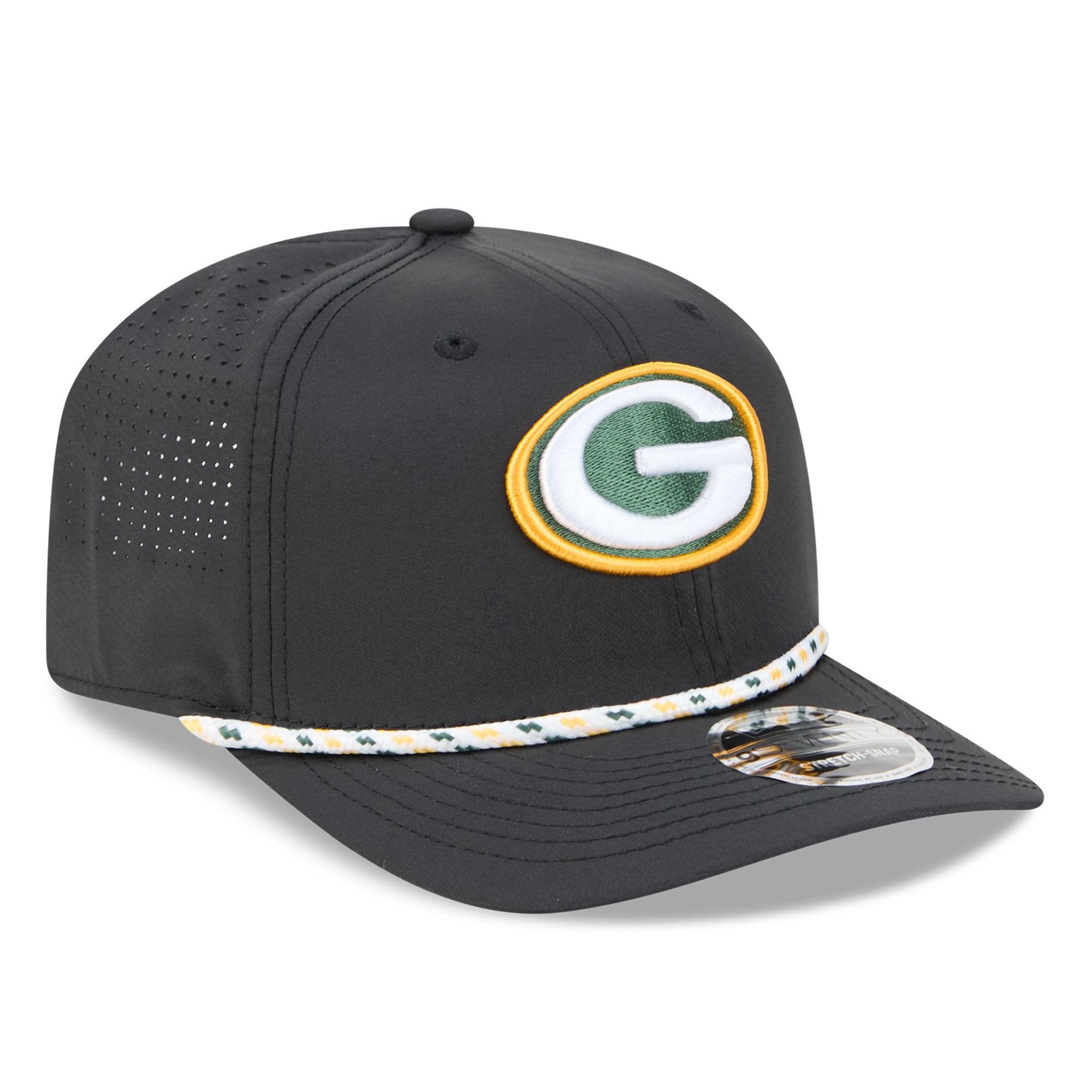 Casquette ajustable New Era Green Bay Packers 9SEVENTY noire pour homme