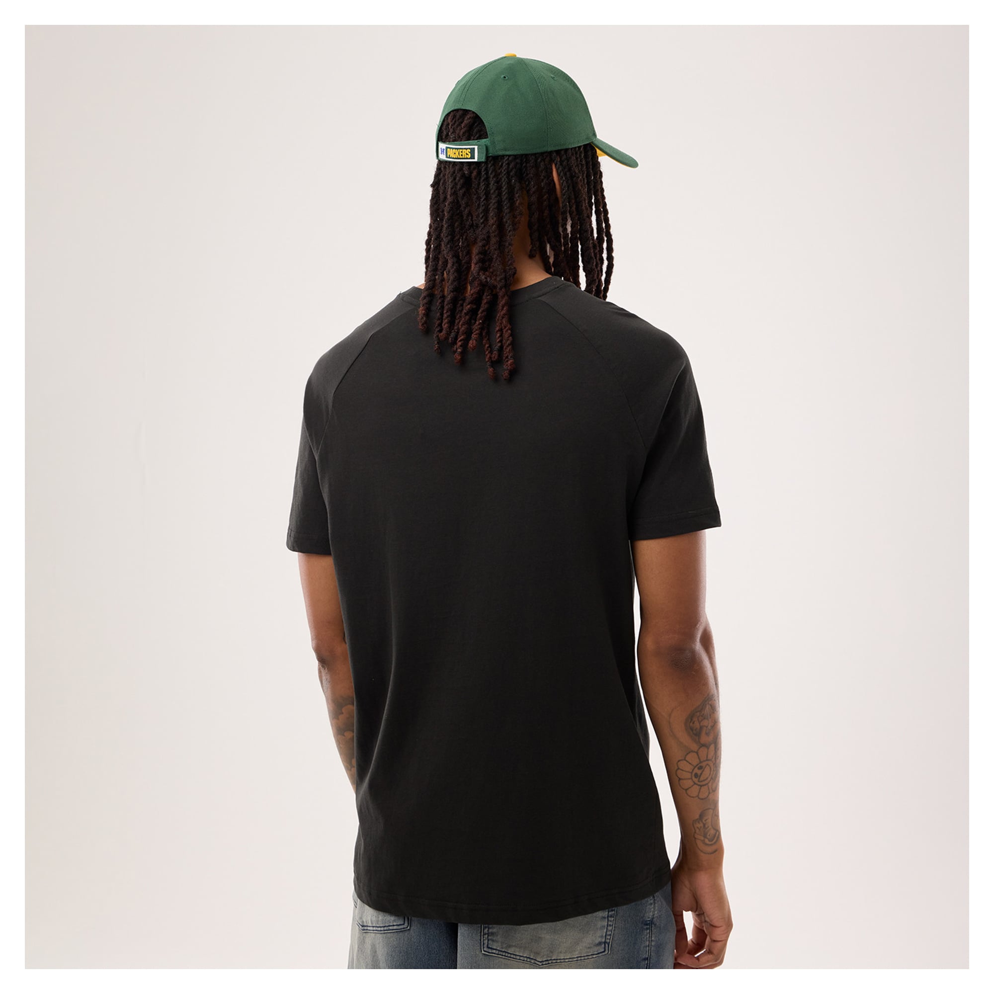 Men's New Era Black Green Bay Packers Functional Fandom T-Shirt